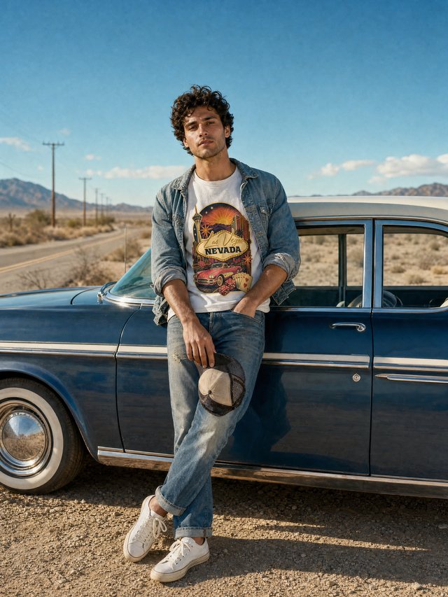 Las Vegas, NV — Men's Essential T-Shirt in White